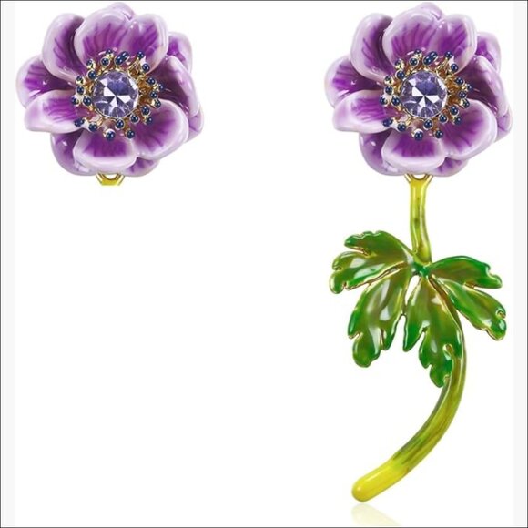 18K Gold Plated Handmade Floral Bangle and Necklace Set - Picture 4 of 7